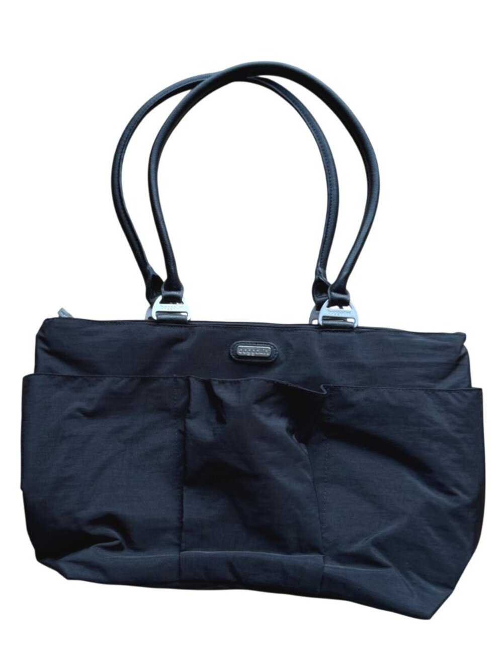 Baggallini Women's Shoulder Bag A La Carte Black Nylon Multi Pockets Travel Tote